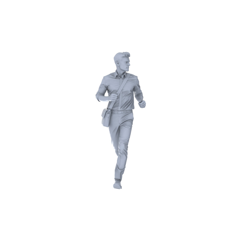 MRY-SFW 1/64/87 Modern Figure Office Commuter Pedestrian Business HO N Miniature