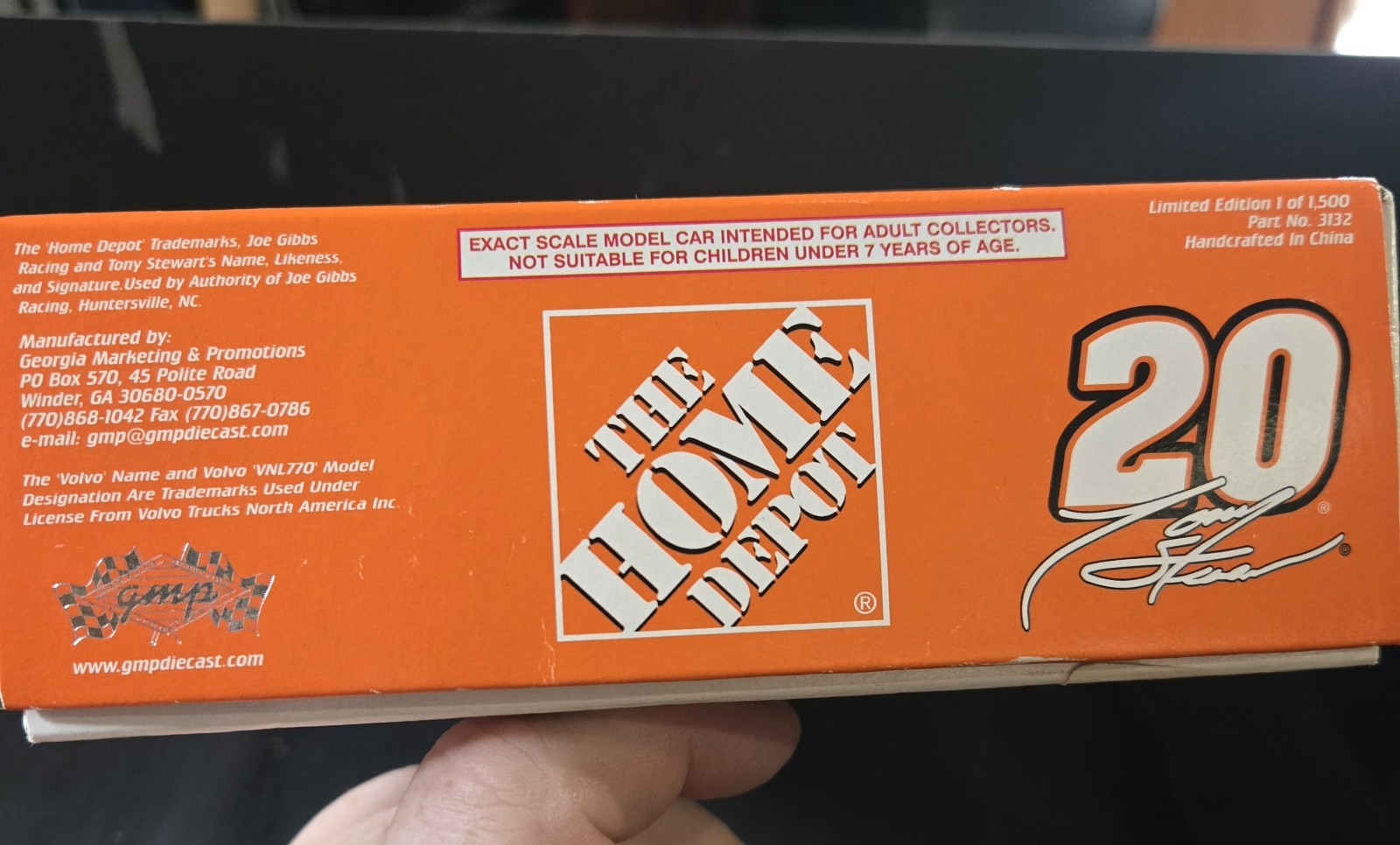 GMP 1:64 Volvo VNL770 2002 Tony Stewart Home Depot Team Transporter#713/1500