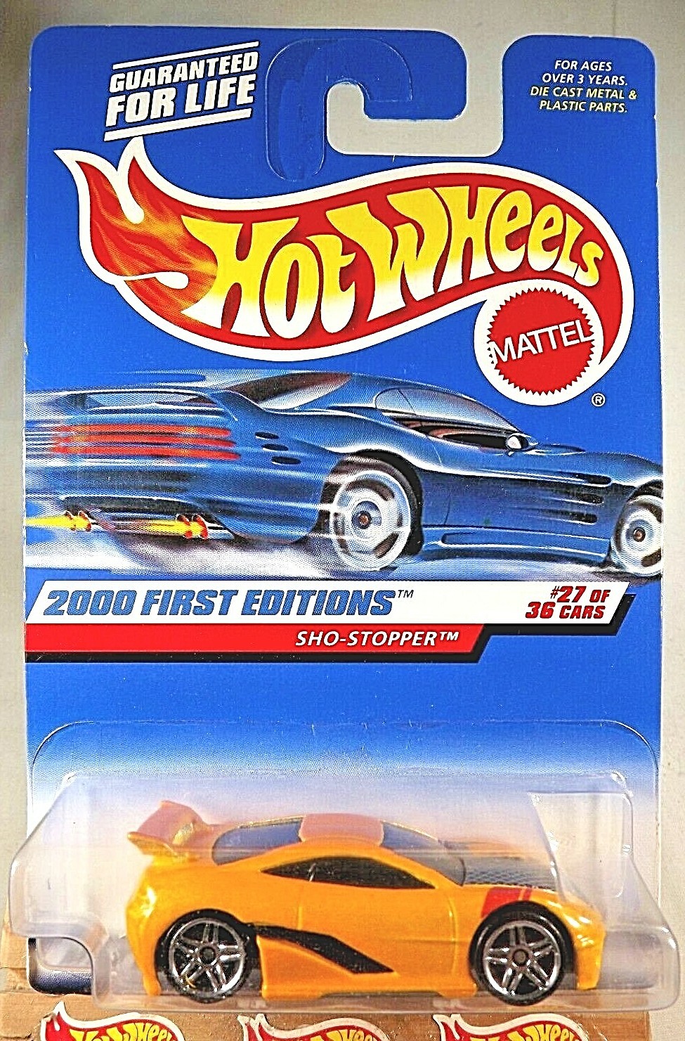 2000 Hot Wheels #87 First Editions 27/36 SHO-STOPPER Yellow w/Chrome Pr5 Sp-Vari