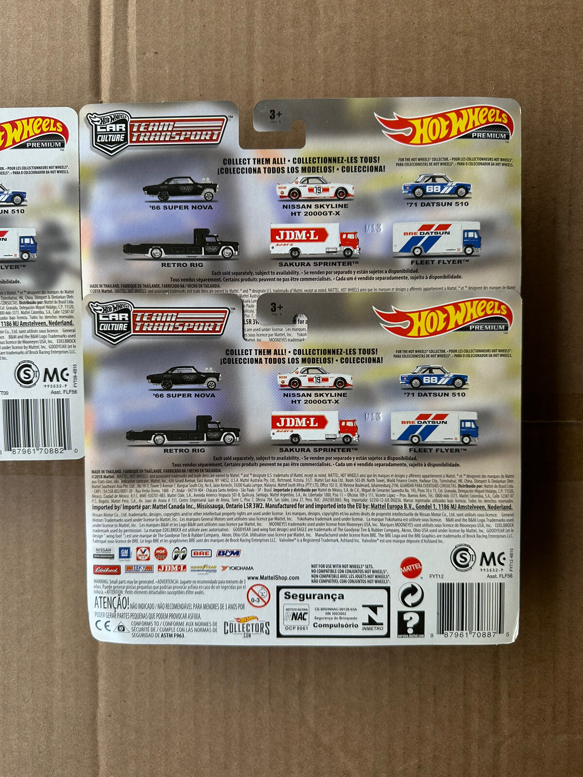 Hot Wheels Transporter 2019 1:64 Diecast Cars, NEW (Set of 3), FYT09 FYT08