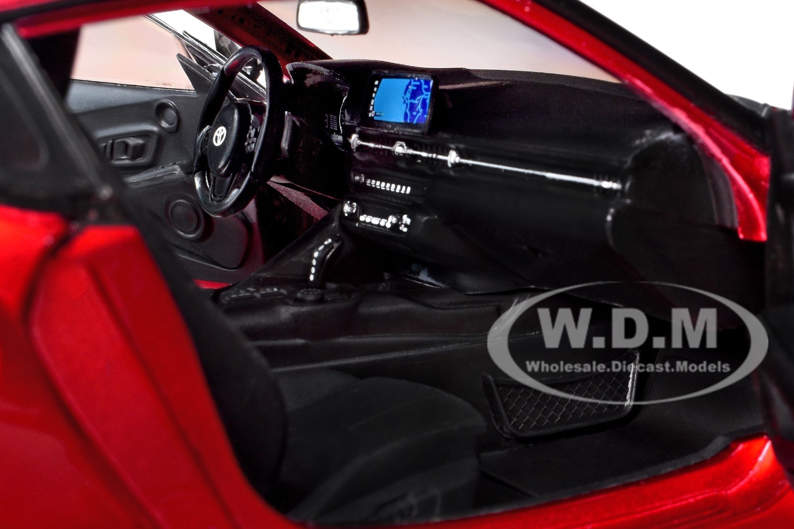 TOYOTA GR SUPRA RED METALLIC 1/18 DIECAST MODEL CAR BY JADA 36468
