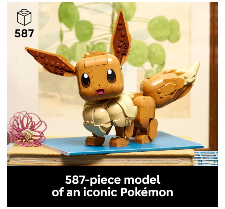 LEGO Pokémon Eevee – Collectible Building Set for Adults, Ages 18+ – Posable Pok