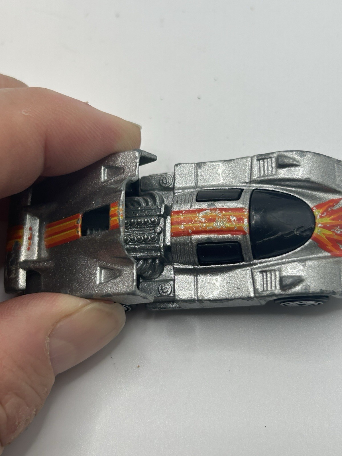 Hot Wheels Sol-Aire CX4 Ultra Hots Silver Car /w Flames Hong Kong