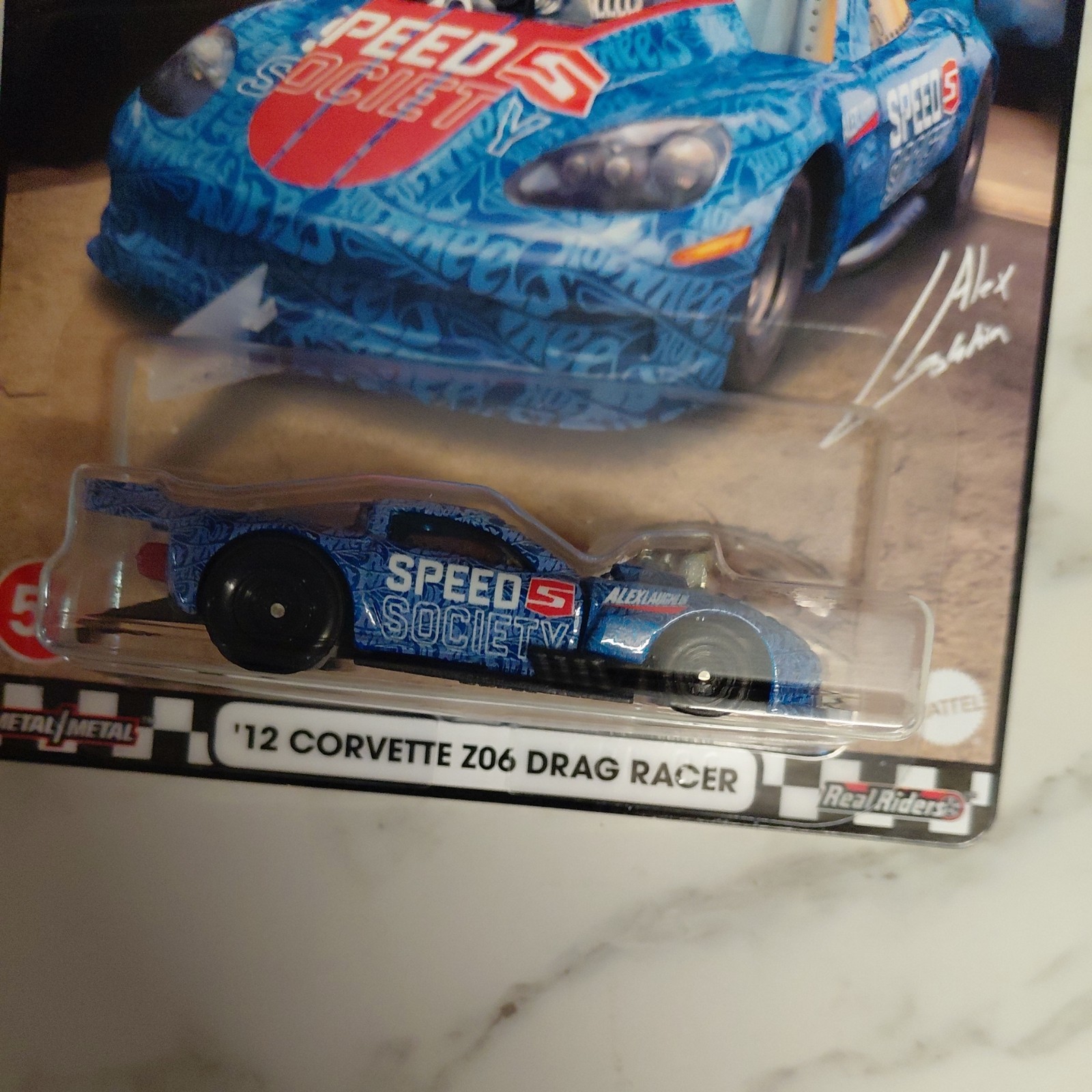 2022 HOT WHEELS 1:64 PREMIUM BOULEVARD #51 BLUE ’12 CORVETTE Z06 DRAG RACER