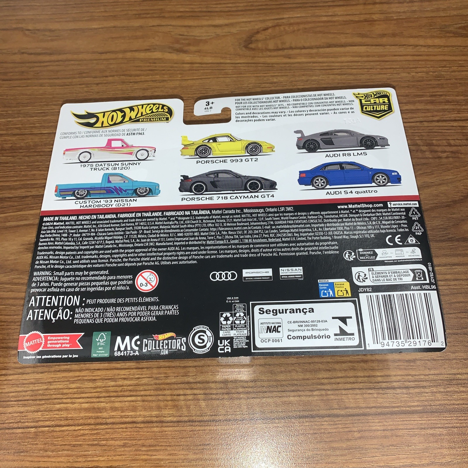 Hot Wheels Premium Car Culture Twin 2 Pack Audi S4 Quattro & Audi R8 LMS