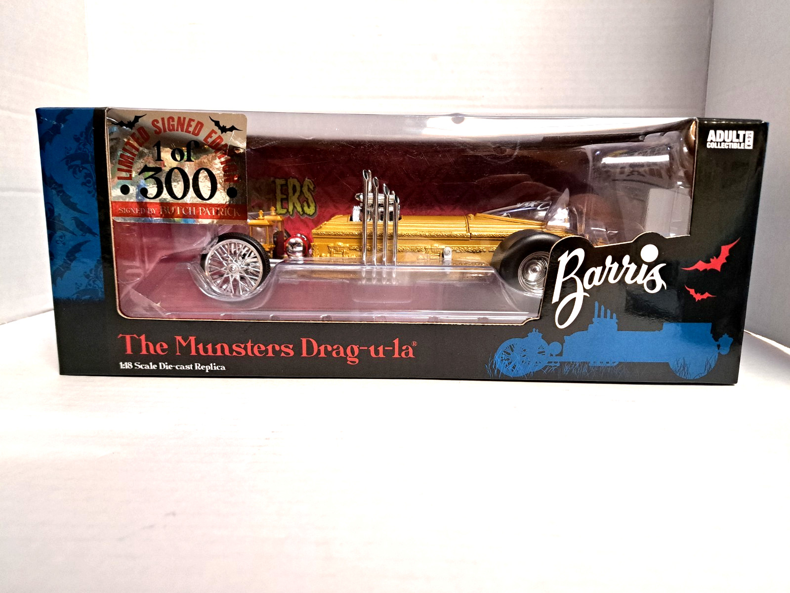 MUNSTERS DRAGULA 1/18 Scale DieCast Signed
