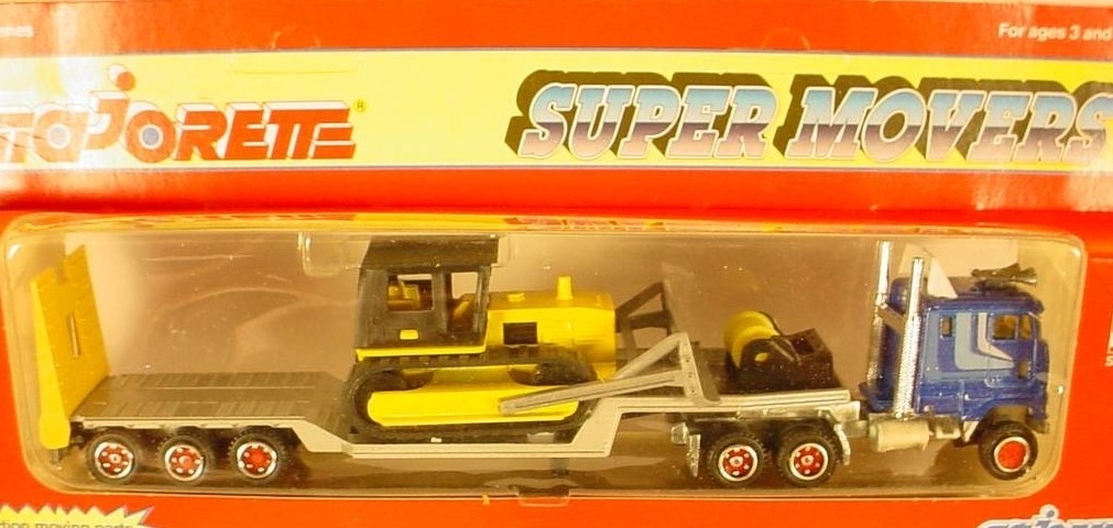 Majorette Super Movers # 616 Semi Bulldozer Carrier 1:87 France