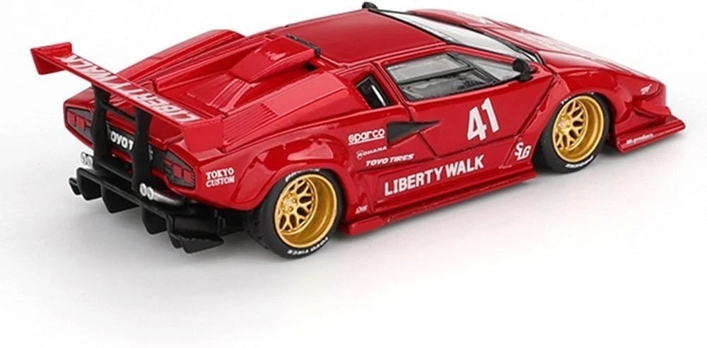 Mini GT Lamborghini Countach #41 LB-Works Red 1:64 Diecast Model Car MGT01100-2E