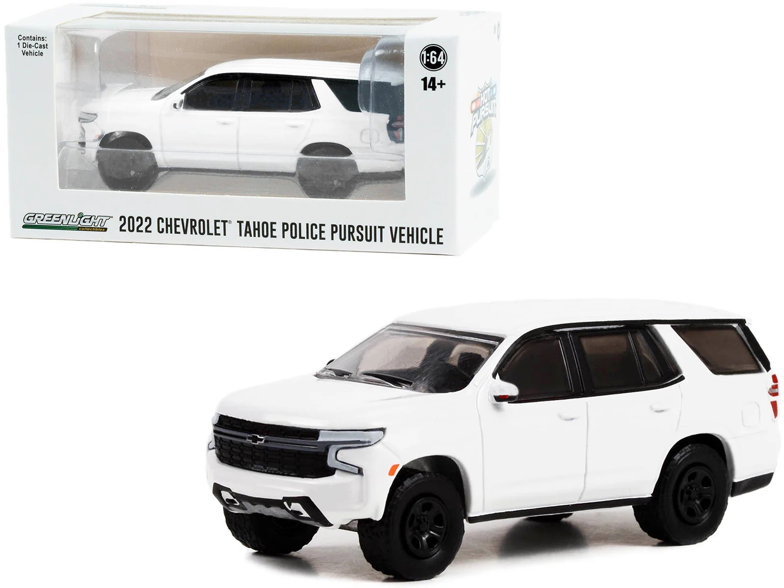 GREENLIGHT EXCLUSIVE – WHITE – UNMARKED 2022 CHEVY TAHOE POLICE PURSUIT VEHICLE