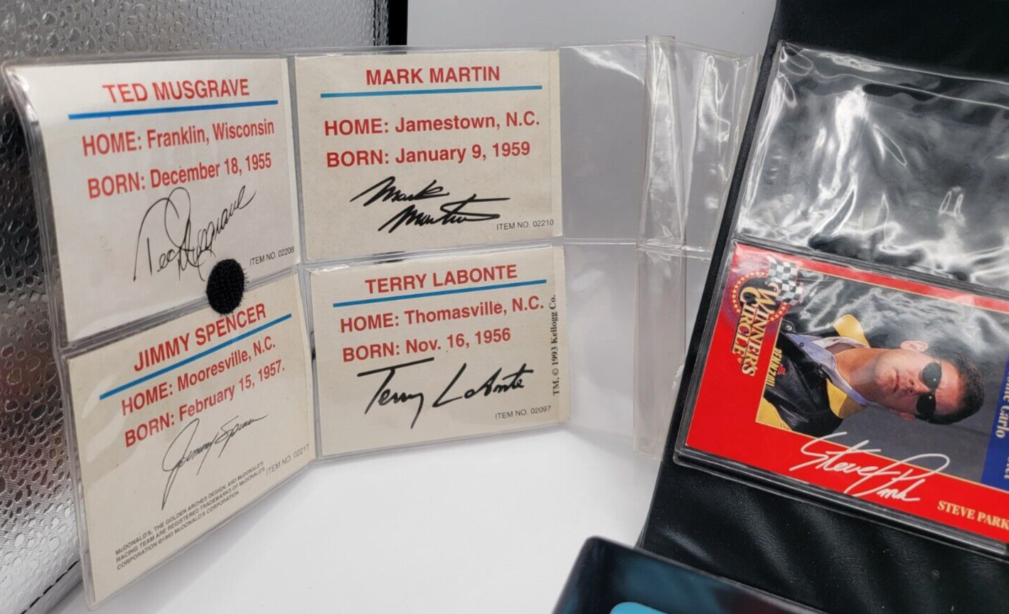 1990 Racing Champions NASCAR Stock Car Collectors Case With 24 Cars And Cards