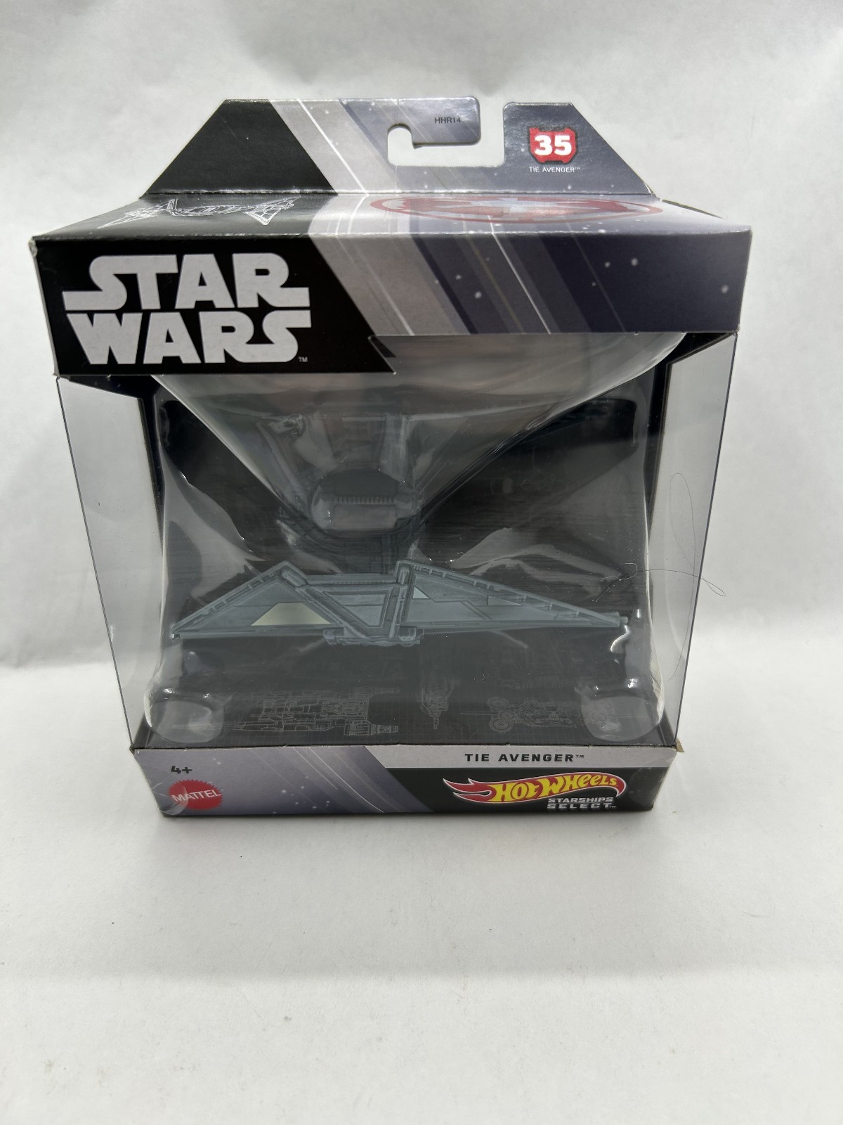Star Wars Hot Wheels Starships Select Tie Avenger #35 Mattel