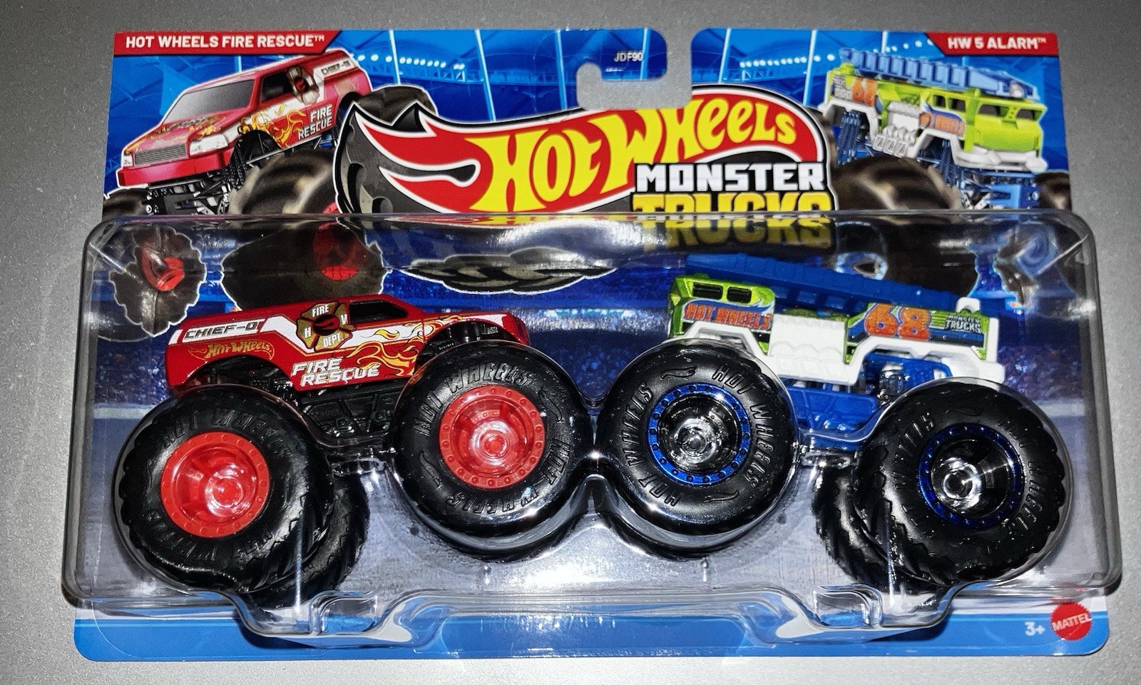 2026 Hot Wheels Monster Truck 2 Pack Hot Wheels FIRE RESCUE and HW 5 ALARM