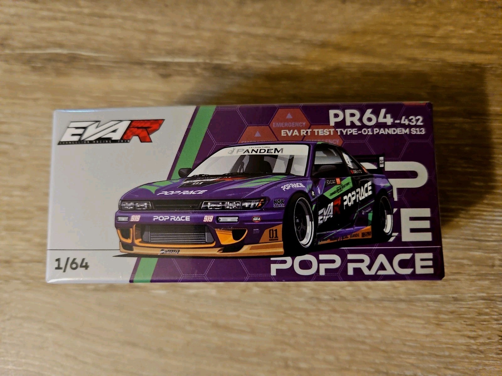 Pop Race 1:64 EVA RT Test Type-01 Pandem S13 Nissan Silvia #432 Sealed