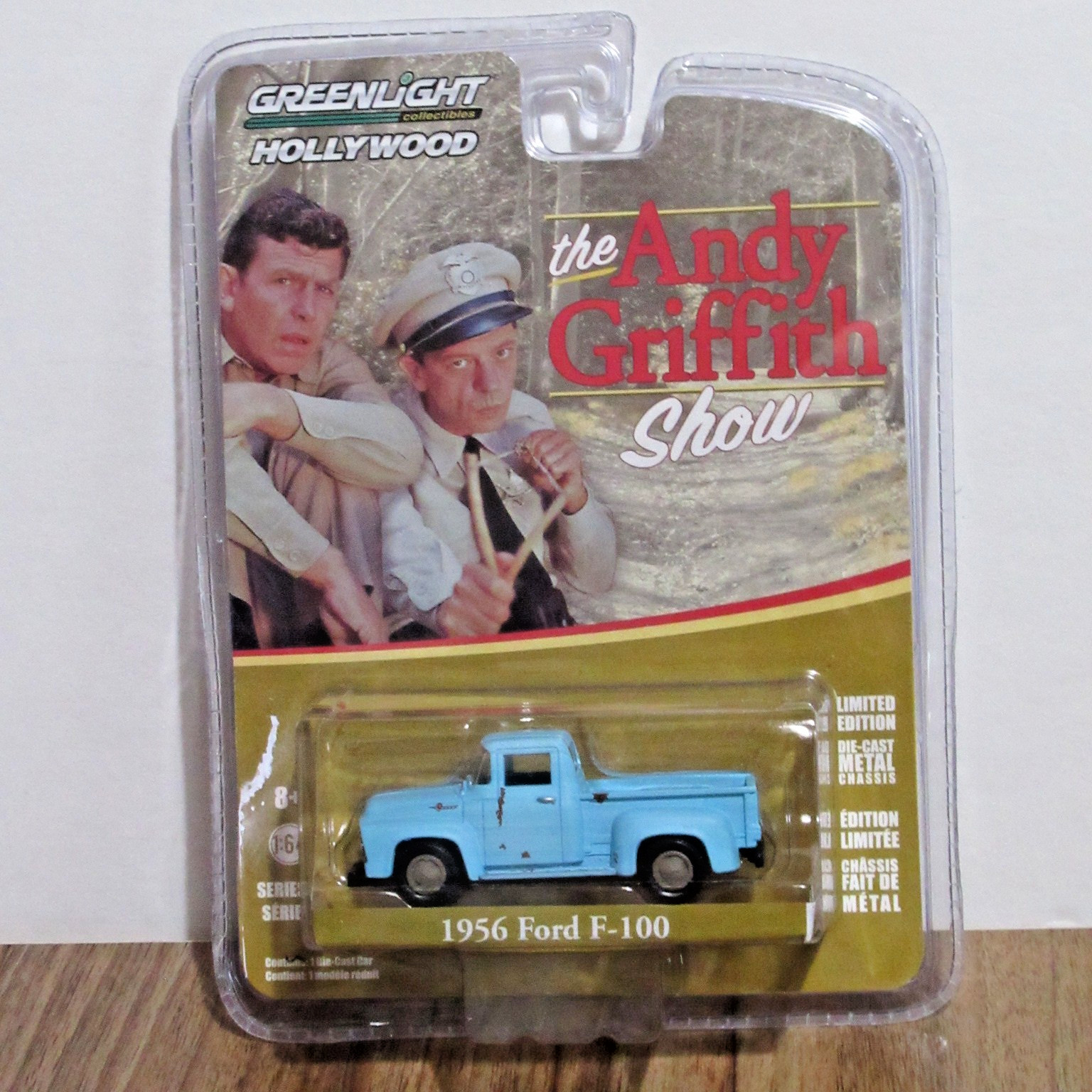 GREENLIGHT 1/64 HOLLYWOOD ANDY GRIFFITH SHOW 1956 FORD F-100 (blue) Series 17