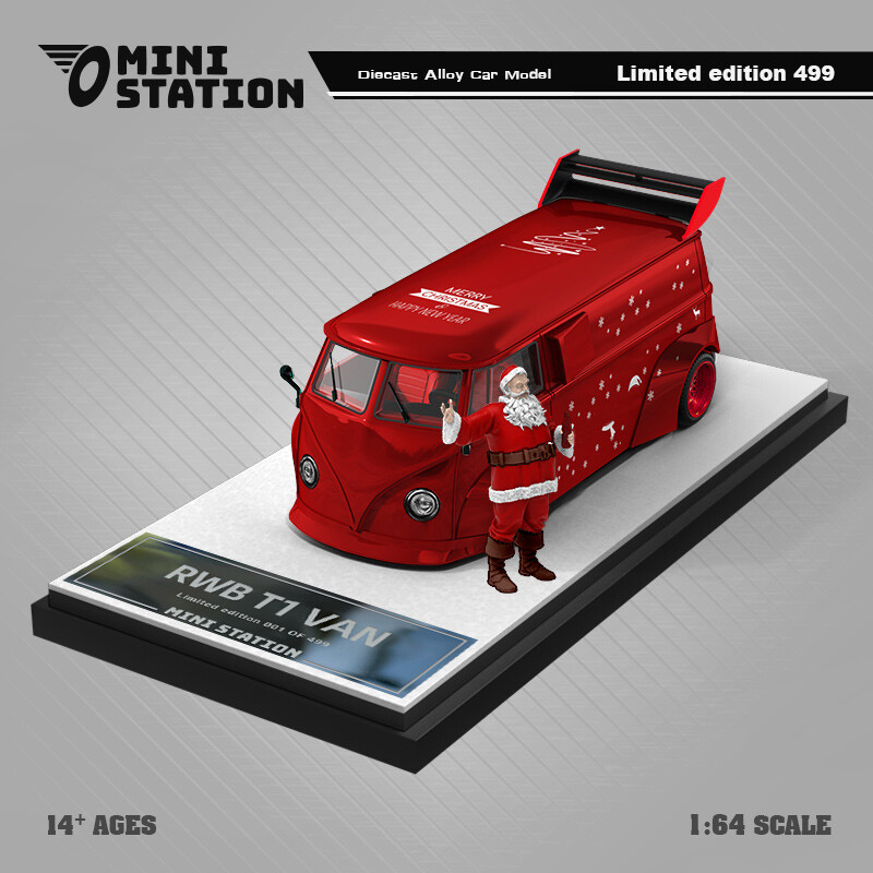 Mini Station 1:64 T1/RWB 964/992 GT3 SUP 2024 Christmas Model Car