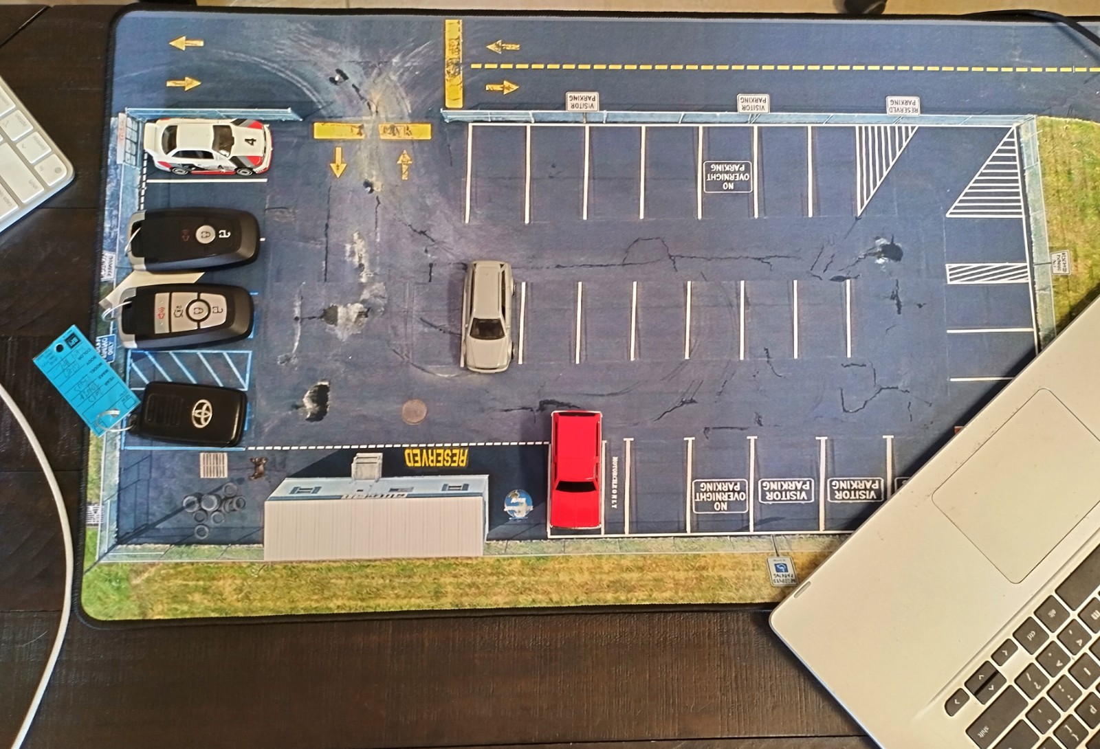 31″X 15.5″ Desk Mat Used Car Lot Dealership 1:64 scale