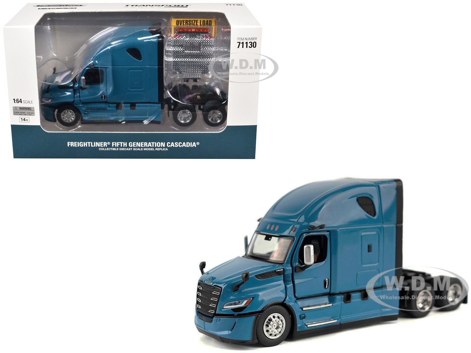 2025 FREIGHTLINER CASCADIA GEN-5 TRUCK BLUE 1/64 MODEL BY DIECAST MASTERS 71130