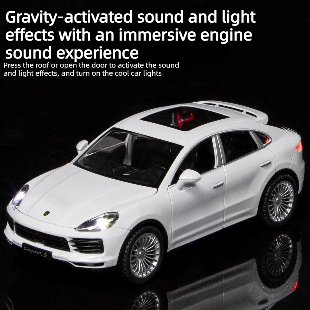 1:24 Porsche Cayenne S Classic Alloy Diecast Car Model Sound Light Collectible