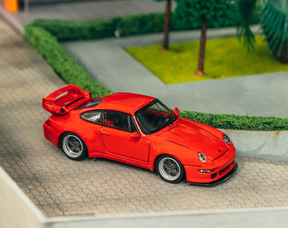 Tarmac 1/64 PORSCHE 911 (993) Remastered Gunther Werks Diecast Model Car -RED-