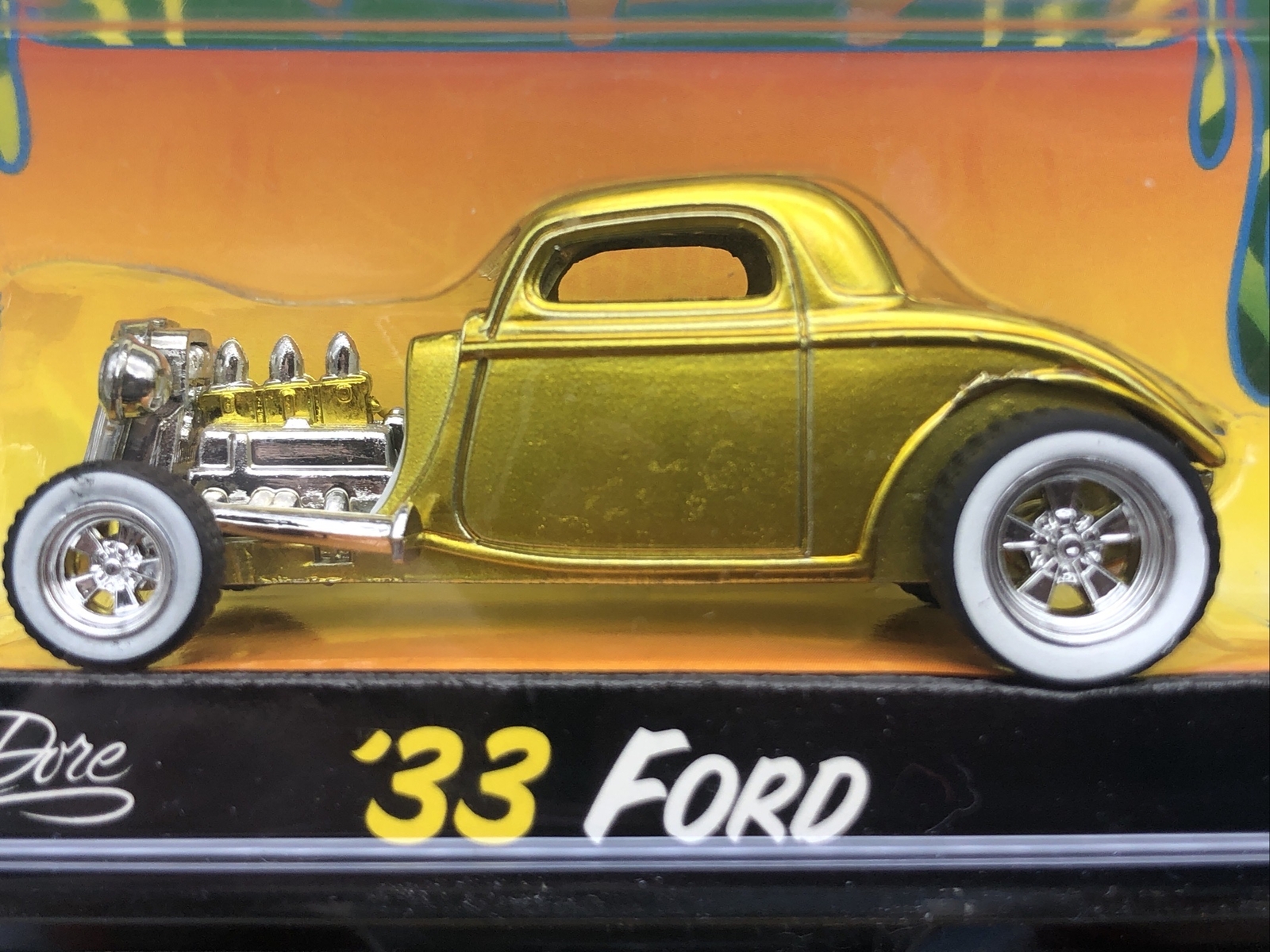 Jada Road Rats Rick Dore Series 1933 33 Ford Gold Diecast Rubber Tires 1/64