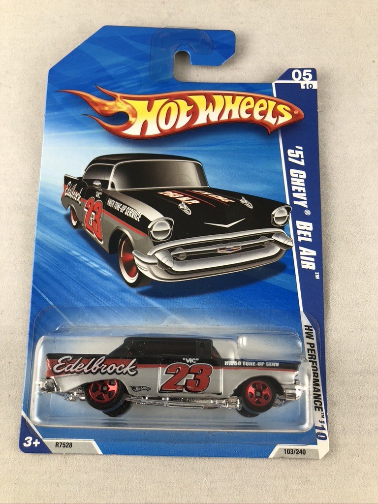 Hot Wheels ’57 Chevy Bel Air Silver & Black 2010 HW Performance 5/10 103/240