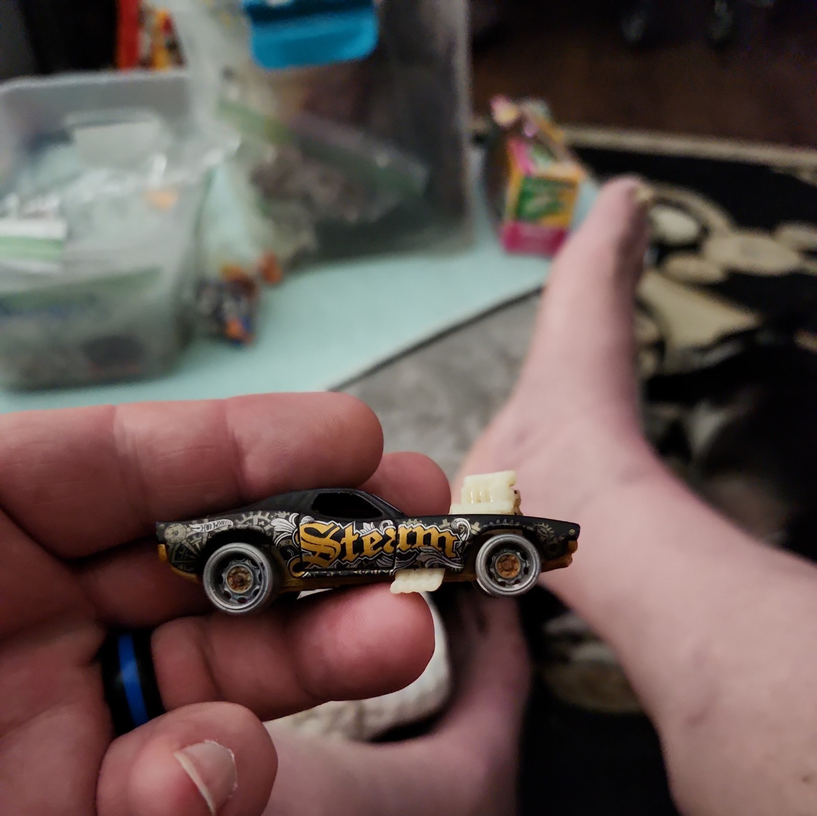 Hot Wheels #9D1DS Black Steampunk Rodger Dodger NIP + 1 Free Random Car gm13