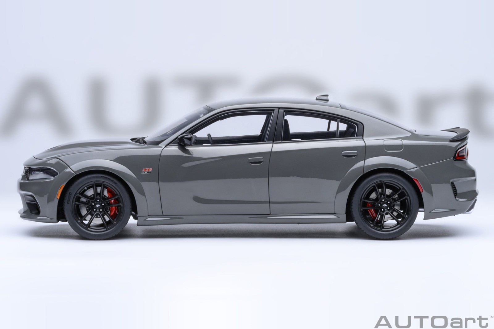 Dodge Charger SRT Scat Pack Widebody Destroyer Grey in 1:18 scale by AUTOart