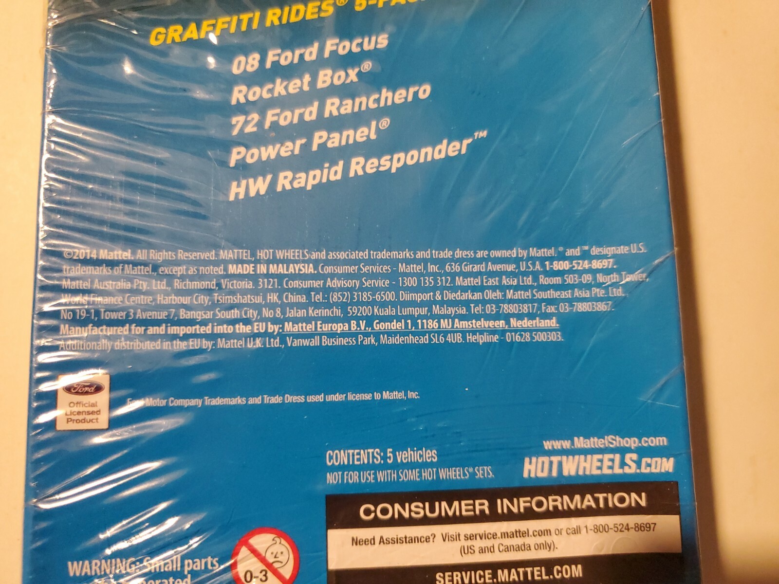New Sealed Hot Wheels HW Workshop Graffiti Rides 5-Pack 2014 (USA SHIPS FREE)