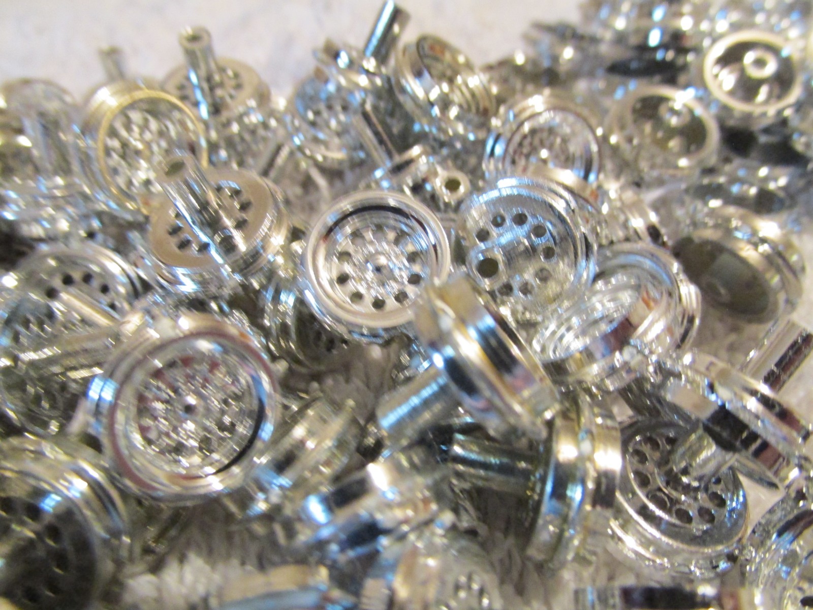 Lot Penjoy Tonkin 1/53 Chrome rims INNER DUAL/REAR & FRONT WHEELS -CUSTOM BUILDS