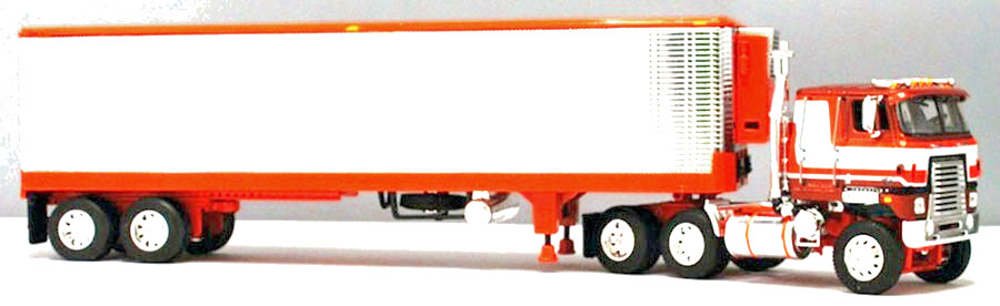 DCP FIRST GEAR 1/64 SCALE INTERNATIONAL TRANSTAR CABOVER BRONZE, ORANGE &WHITE