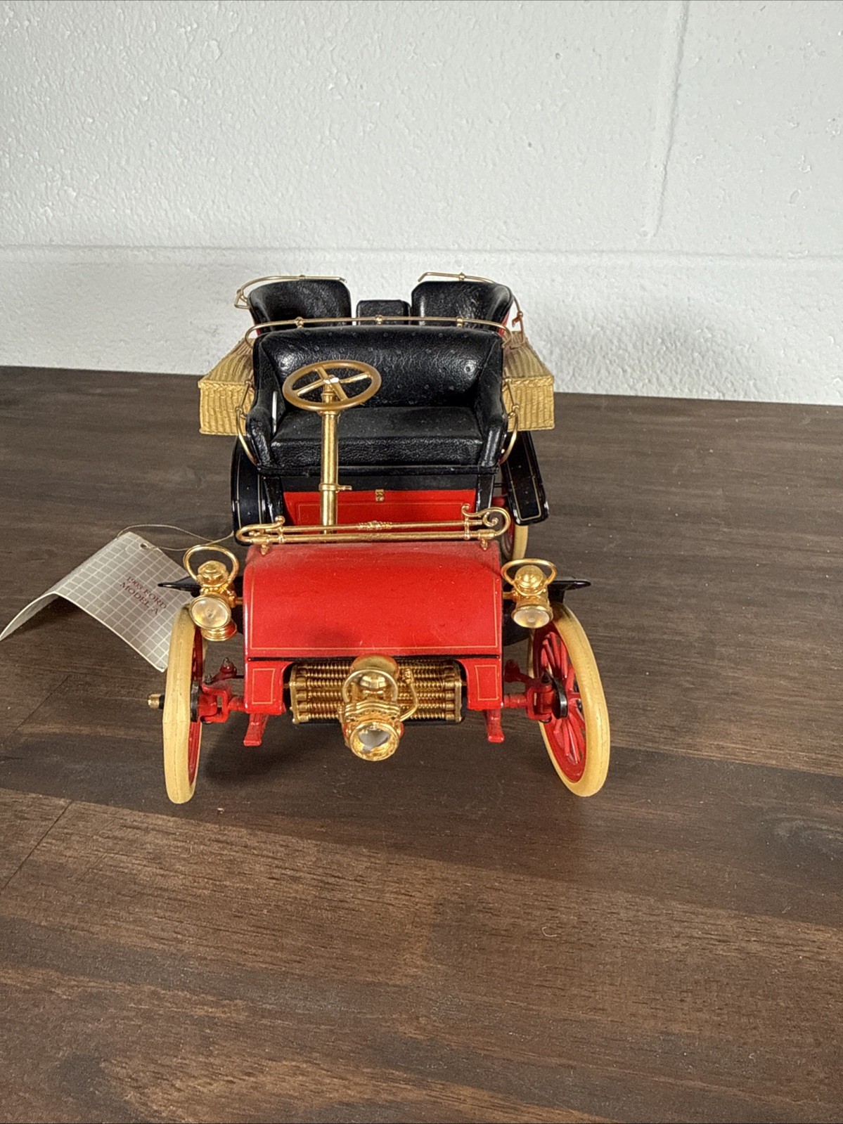 1903 Ford Model A Die Cast By Franklin Mint 1/16 Scale Red, No Box