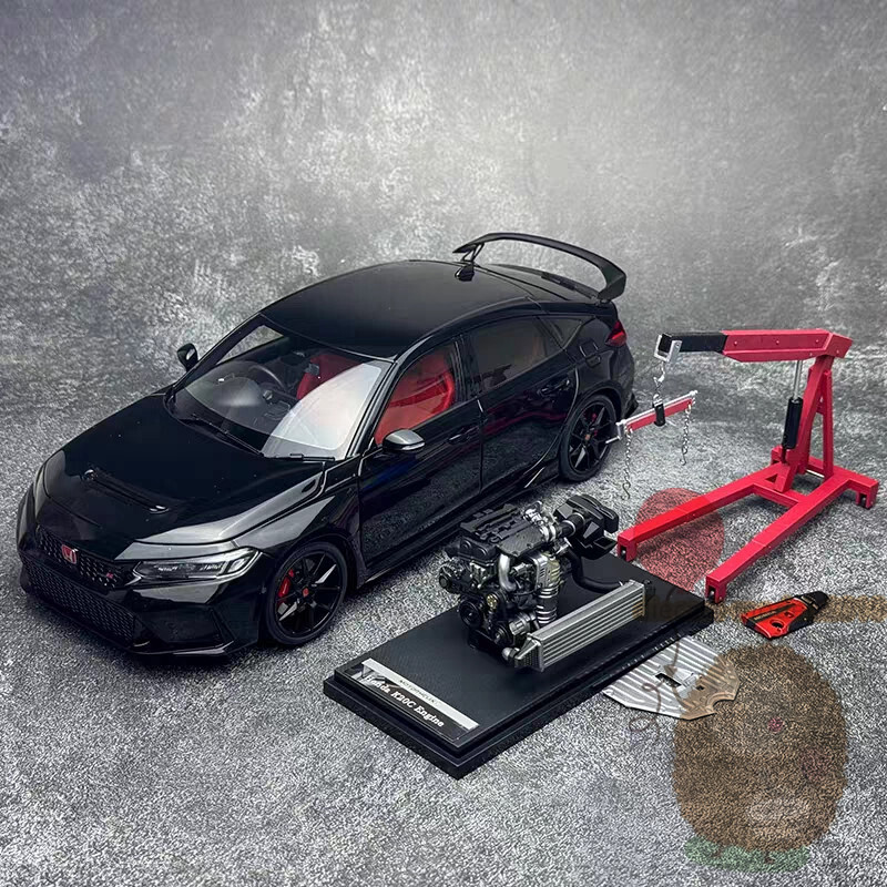 MH 1:18 Honda Civic Type R FL5 Alloy Model Car Hobby birthday adults Gifts Black