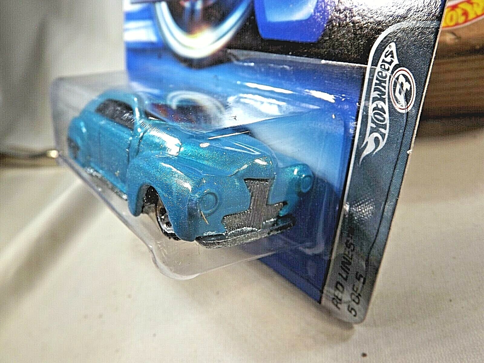 2005 Hot Wheels Kmart Exclusive #100 Red Lines 5/5 TAIL DRAGGER Teal w/5 Spokes