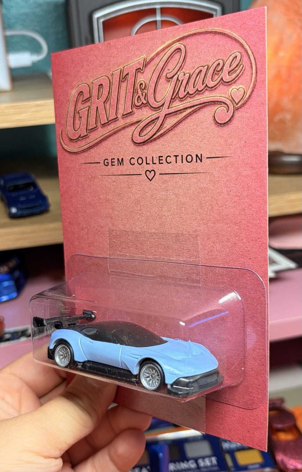 Blue & Black Diecast Toy Sports Car with Rear Wing Spoiler – Car Vehicle