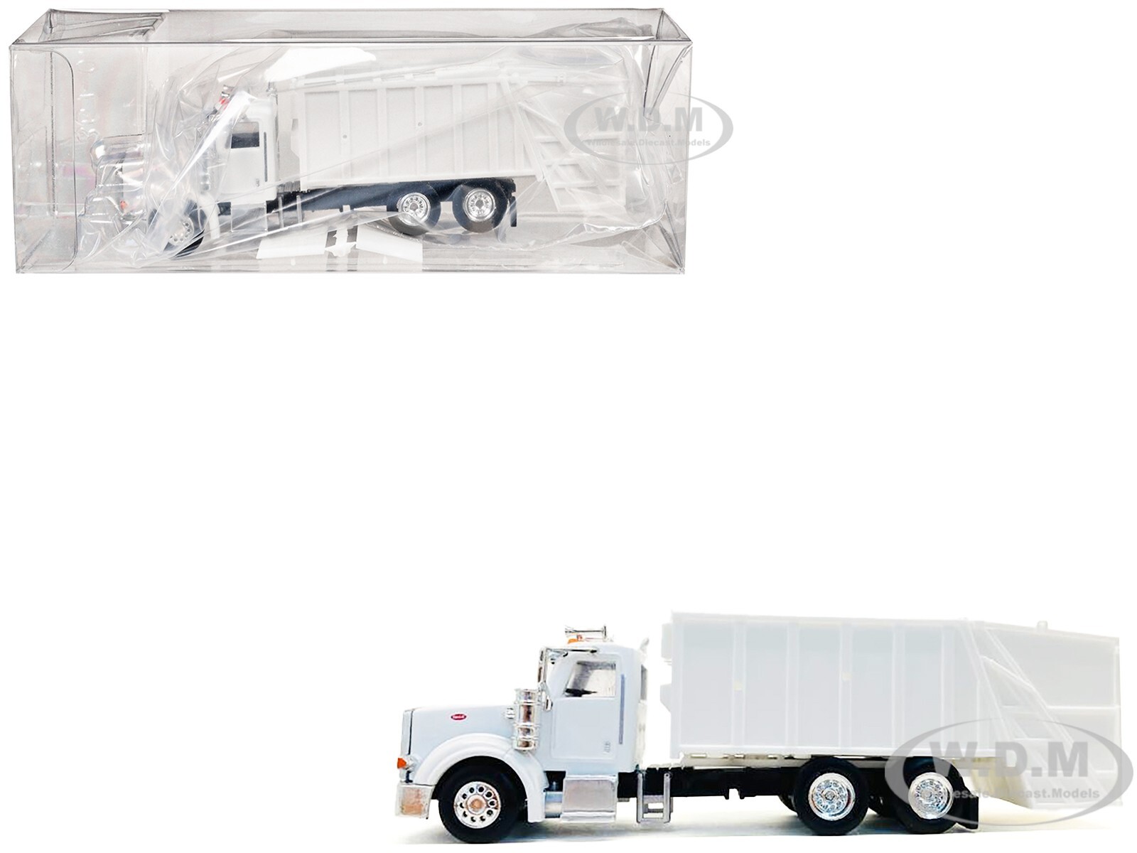 PETERBILT 367 GARBAGE TRUCK WHITE 1/87 (HO) MODEL BY PROMOTEX 006610 W