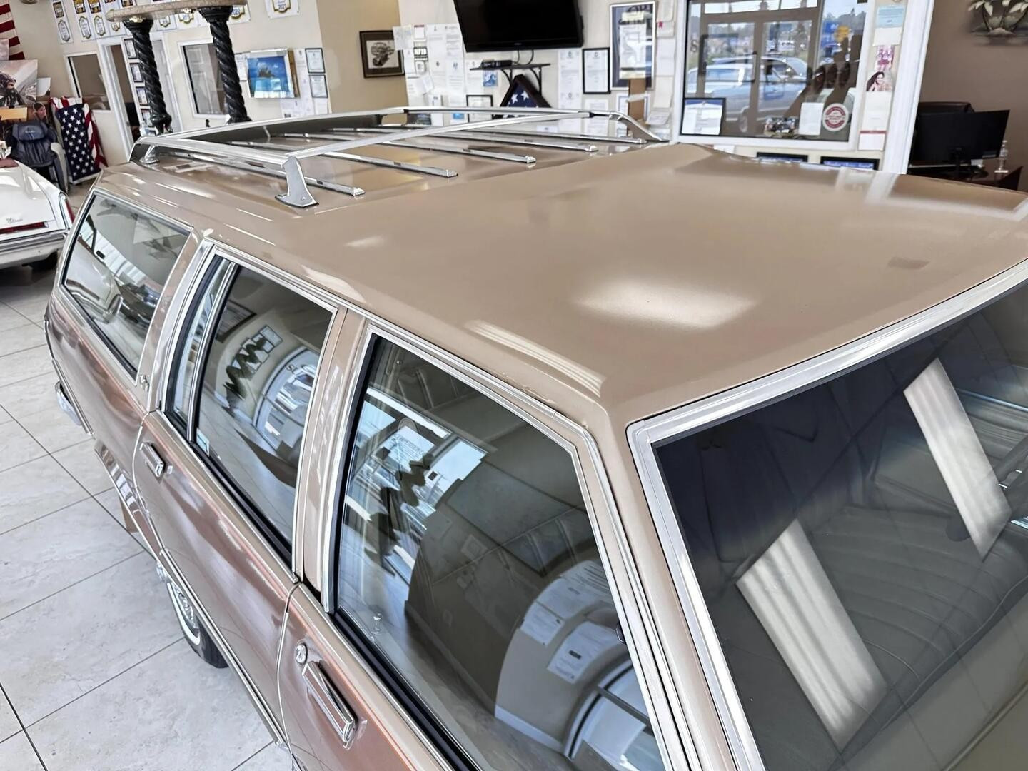 1985 Chevrolet Caprice Estate Station Wagon Beige Metallic in 1:18 scale by MCG