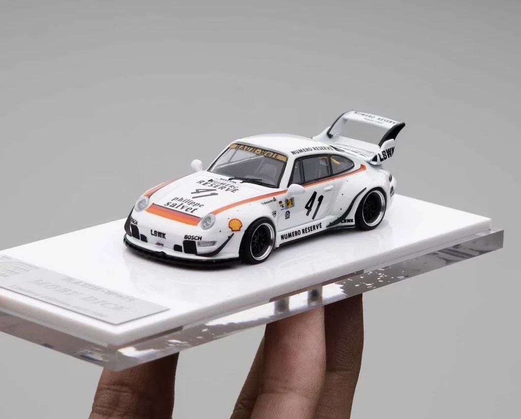 PORSCHE RWB 993 LBWK SHELL #41 1/64 SCALE DIECAST CAR MODEL BY XKE MODELS
