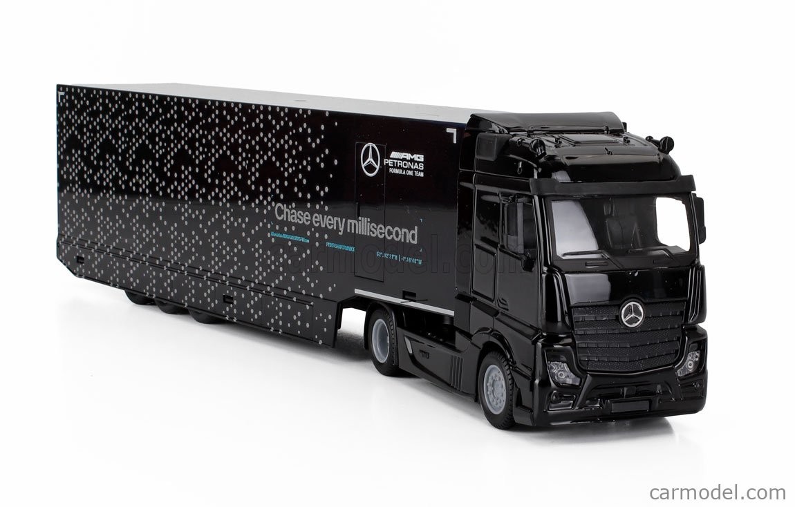 Bburago 1:43 Mercedes-Benz Actros Gigaspace & F1W15 #63 Russell – Racing Hauler