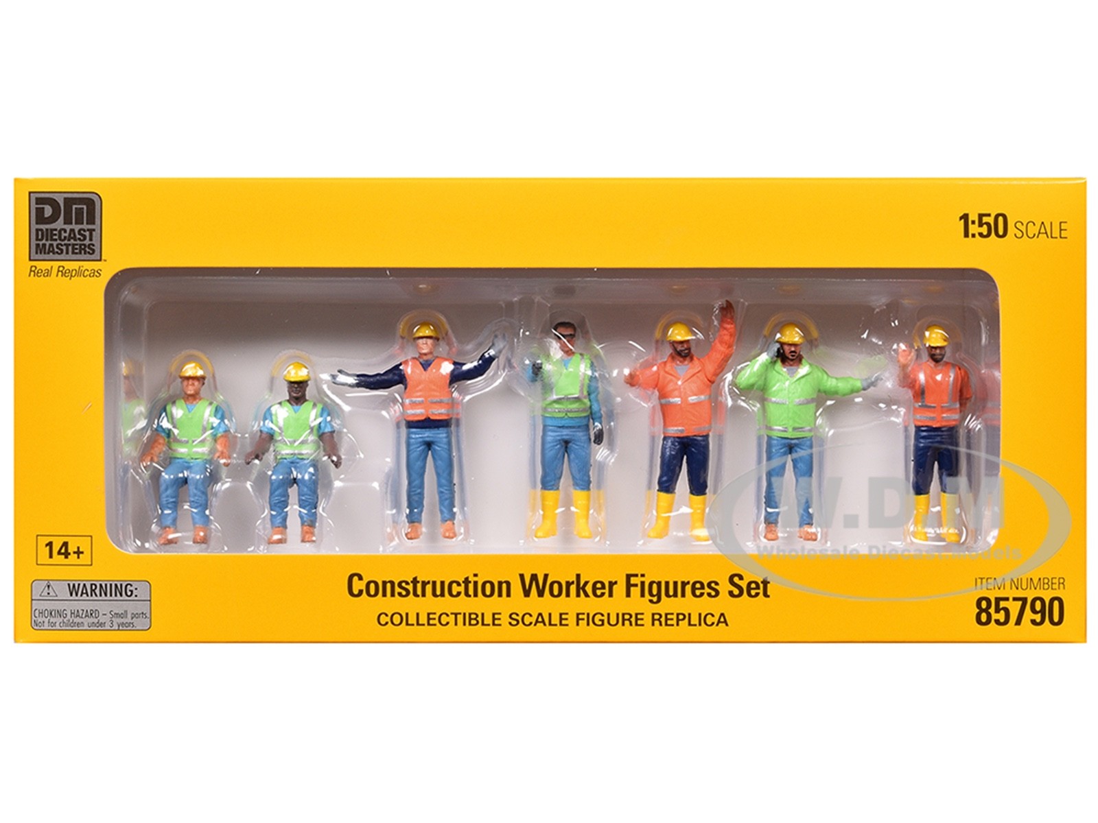 “CONSTRUCTION WORKERS” 7 PC FIGURE SET FOR 1/50 SCALE BY DIECAST MASTERS 85790