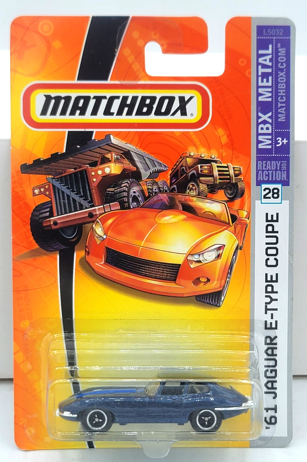 Matchbox 1961 Jaguar 1961 E-type Coupe #28 Blue & Black MBX Metal
