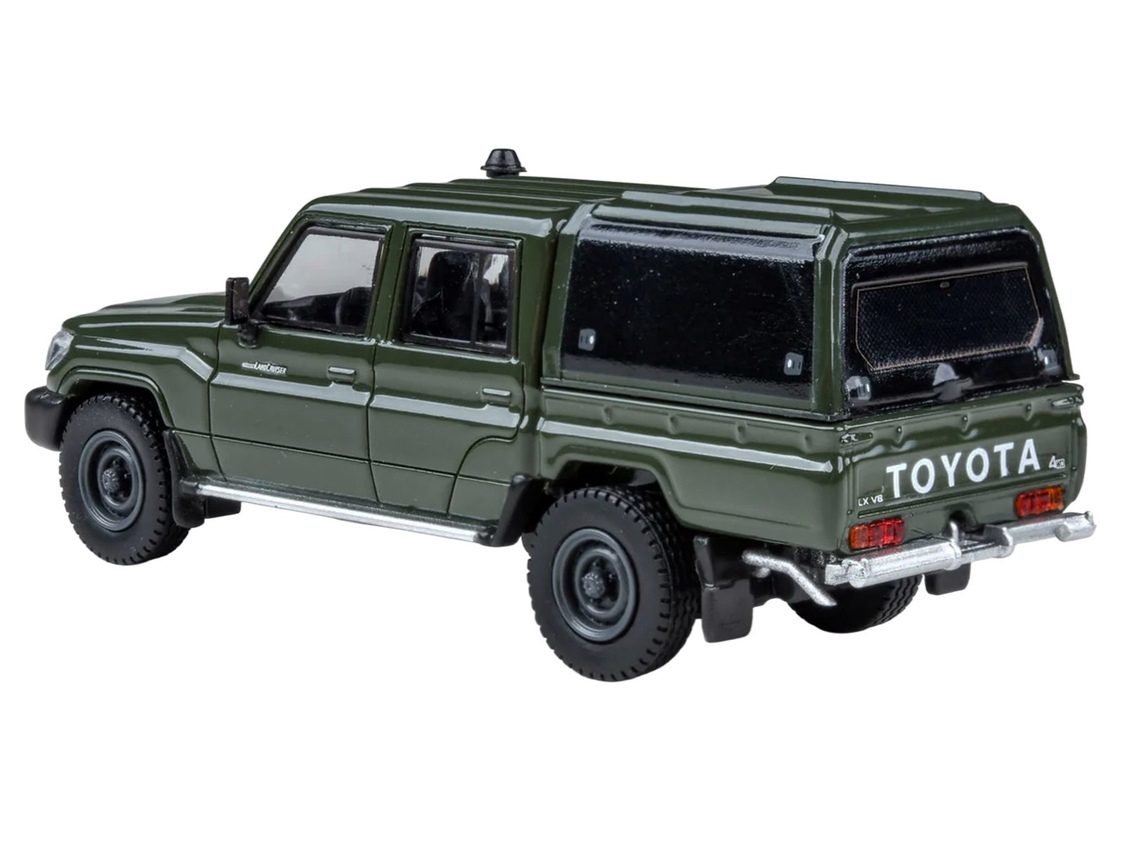2014 Toyota Land Cruiser LC 79 with Camper Shell Military Green 1/64
