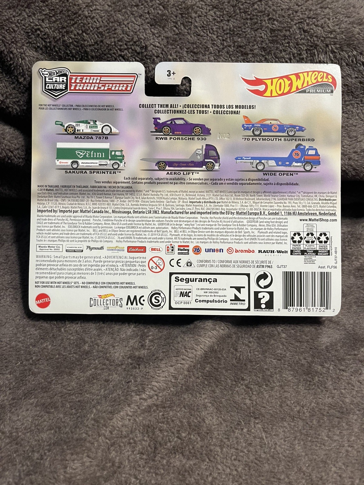 Hot Wheels Team Transport – RWB PORSCHE 930 AERO LIFT #17 1/64 2019 – PURPLE