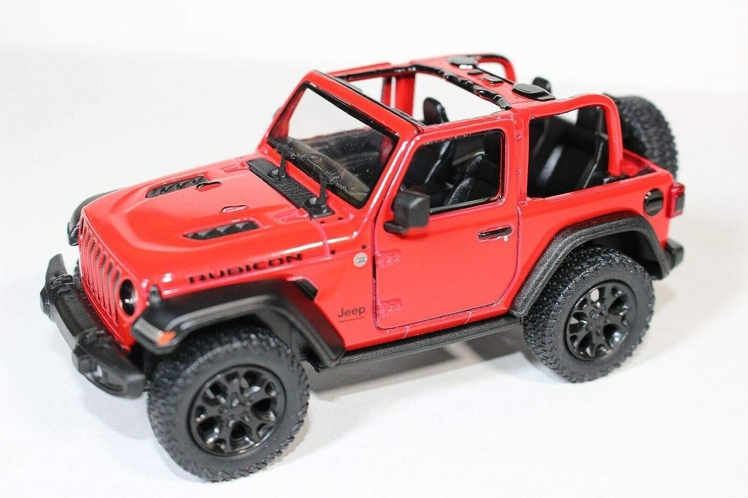 Collectible 5-Inch Jeep Wrangler Rubicon Toy Car – Pullback Action Red Model