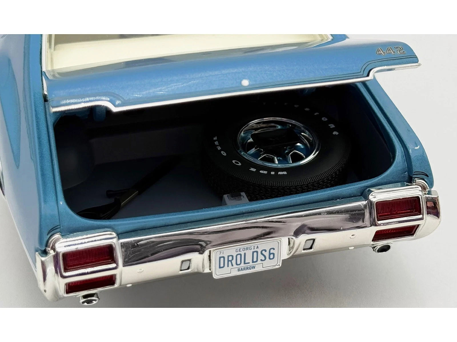 1971 OLDSMOBILE 442 W30 “DR. OLDS” VIKING BLUE 1/18 DIECAST BY ACME A1805632