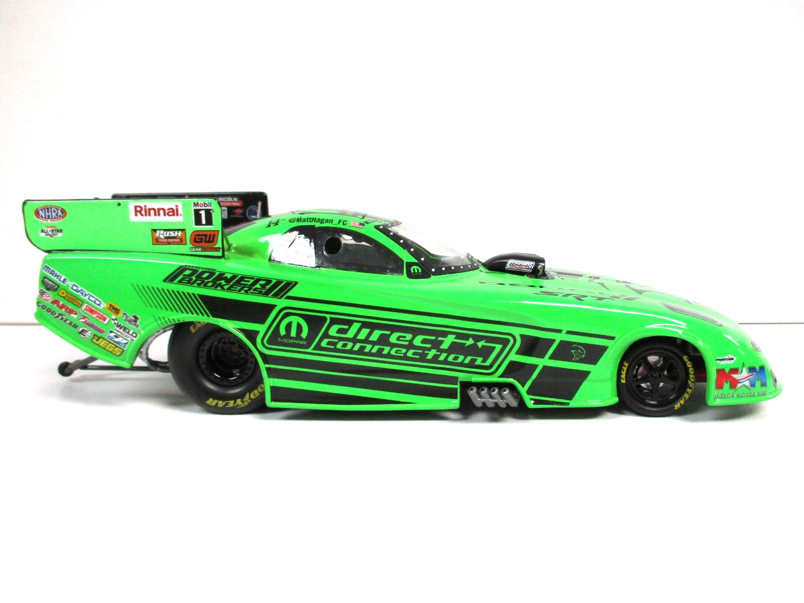RC2 AUTO WORLD MATT HAGAN – MOPAR SRT 2023 DODGE CHARGER NHRA FUNNY CAR – 1/24