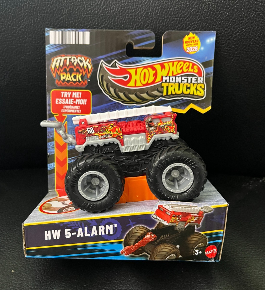 Hot Wheels Monster Trucks Attack Pack HW 5-Alarm Fire Truck 2026 Ships Fast! NEW