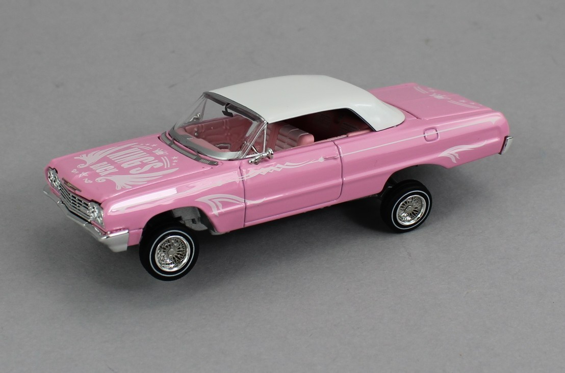 1:64 *FINE WORKS 64* Pink Chevrolet IMPALA *LOWRIDER* High Detail NIB