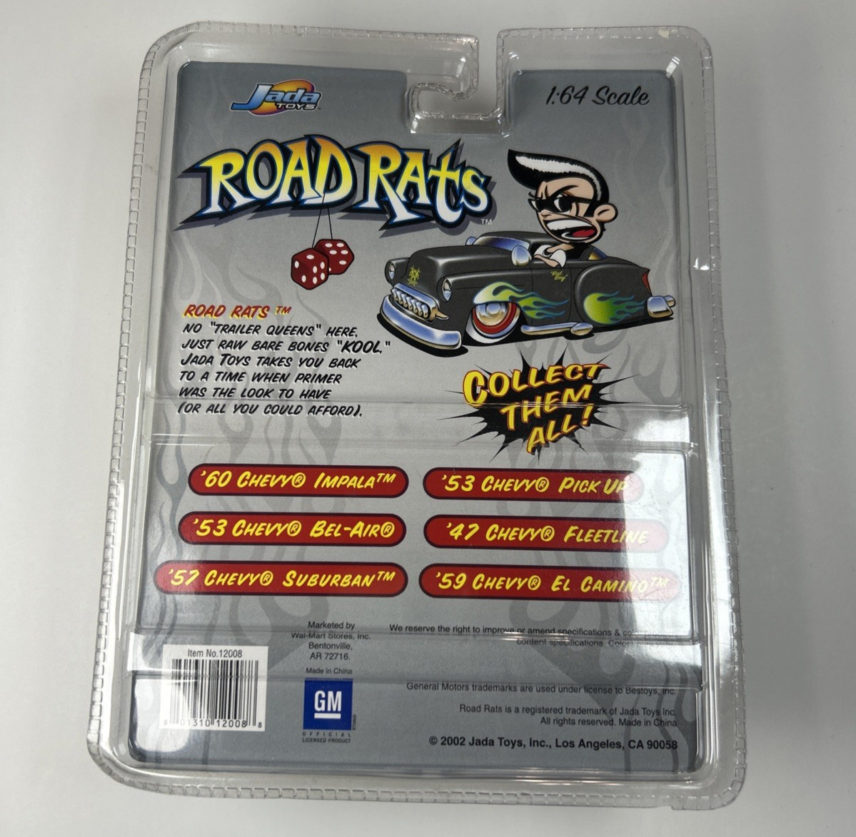 VTG NOS Sealed 2002 Jada Toys Road Rats Mixed Lot of 12 Hot Rod 1:64 Diecast