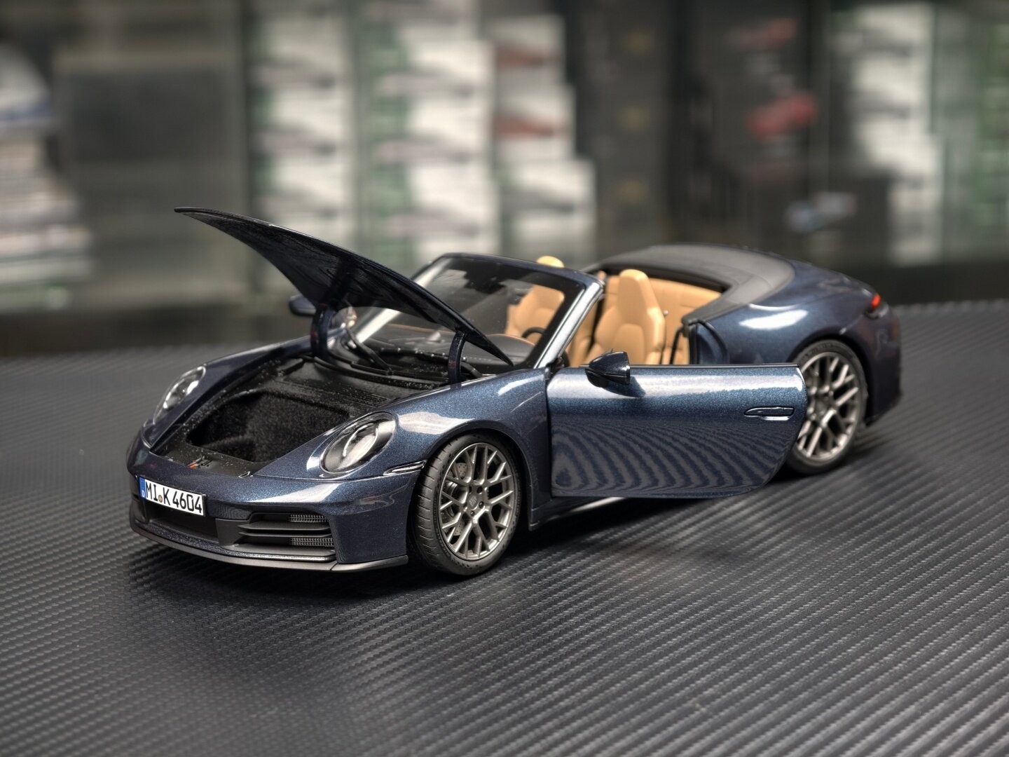 NOREV 1/18 Porsche 911 Carrera S Cabriolet 2024 Blue Diecast Car Model 187180