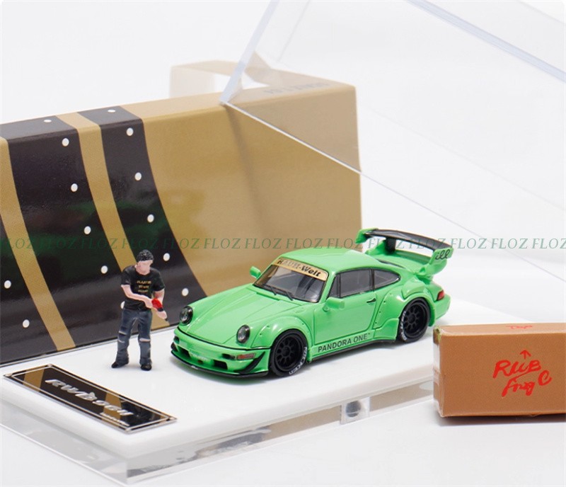 1:64 Star Model Porsche RWB 964 GT LTD Neon Green w/ Figure w/ Accessories Pack